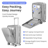 Luggage Sets 3 Piece, Expandable Carry On Luggage with TSA Lock Airline Approved, 100% PC W2098P147844