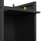 Modern Three-tier Glass Door Cabinet with Featuring Four-tier Storage, for Entryway Living Room W757P241564