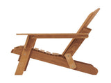Oversize Wooden Outdoor Folding Adirondack with Pre-Assembled BackRest & SeatBoard, Wood Patio 15086418