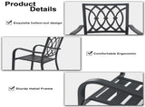 Chair 2 - Heavy-Duty Metal Chair 350LB Capacity, Ergonomic Breathable Patio Chair - 30 Min Assembly, 88304670