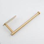 ZUN Stainless Steel Towel Holder Adhesive Lengthen Toilet Paper Holder for 2 Roll Papers, Brushed Gold 77105360