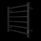 Towel Warmer 6 Bar Electric Heated Towel Rack Wall Mount Plug-in/Bath Towel Heater Matt-Black W2079P189687