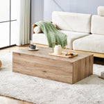 ZUN Light Wood Texture MDF Coffee Table - Simple Modern Style.Modern MDF coffee table with wood texture W1151P224732