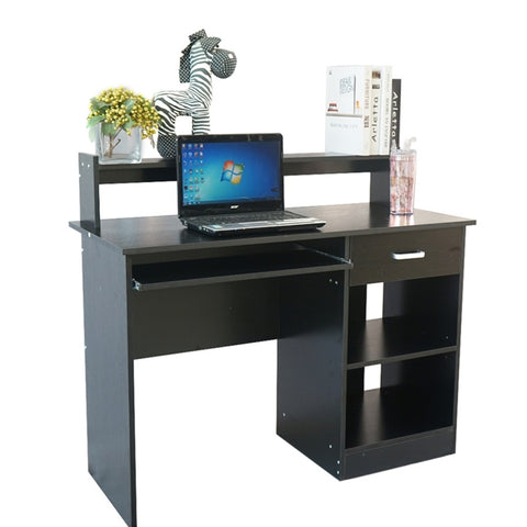 ZUN General Style Modern E1 15MM Chipboard Computer Desk Black 16856411