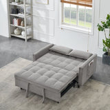 54.30-inch double Two-seat casual sofa with pull out bed, living room furniture, light grey W1658P176558