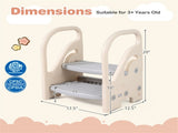 Convertible 2-Step Toddler Step Stool Multifunctional Kids Ladder Seat for Kitchen Bathroom 71631738