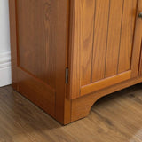 72.4" Tall Storage Cabinet Tall Storage Cabinet with 8 Doors and 4 Shelves ,Bookshelf Living Room, W1758P211012