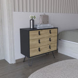 Huna Hairpin Legs Dresser with 3-Drawer Storage B070P173219