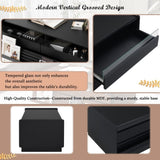 U-Can Modern Rectangle Coffee Table 4 Drawers and 2 Display Shelves, 47.2" Wood Coffee Table N724P286421B