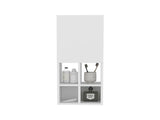 Wall Cabinet with Sink, 1 Door, 5 Shelves, White B097P350333