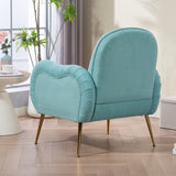 Accent Chair With Metal Gold Legs,Snowflake fabric Armchair,Single Sofa Chair for Living Room W3042P262912