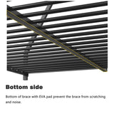 Adam Sturdy Full over Full Bunk Bed Metal Black for Kids and Adult, Low Profile Full over full bunk B083P170088
