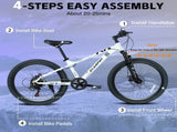 A24289 ECARPAT 24 Inch 21 Speed Mountain Bike, Adult Mountain Bicycle with Front Suspension, Dual W1856P483979