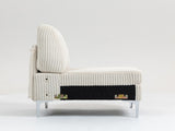 Modular Sectional Sofa Armless Seat Module, Corduroy Sectional Couch, Single Couch Modular Armless W3098P257002