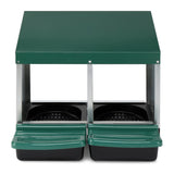 ZUN 2 Compartment Roll Out Nesting Box with Plastic Basket, Egg Nest Box Laying Box Hens 49949210