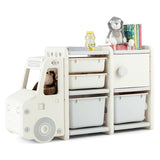 Cute Truck-shaped Organizer with Plastic Bins 49980179