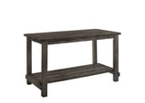 Weathered Grey Counter Height Table with Bottom Shelf B062P209314