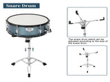 Full Size Adult Drum Set 5-Piece Black with Bass Drum, two Tom Drum, Snare Drum, Floor Tom, 16" Ride 13631659