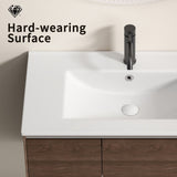 36inch Bathroom Vessel Sink, Ceramic Bathroom Vanity Sink Top with Overflow, with Overflow, No Drain W3402P324608