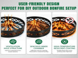 32in Fire Ring, Diamond Lattice Pattern, Round, Iron 73655264
