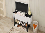 TREXM Farmhouse Upholstered Storage Bench with Hidden Compartment, Modern Entryway Bench for Living N715P308014B
