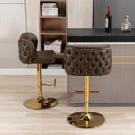 ZUN Furniture,Swivel Barstools Adjusatble Seat Height, Modern PU Upholstered Bar Stools with the whole 76385710