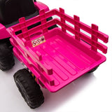 ZUN 12V Kids Ride On Tractor with Trailer, Battery Powered Electric Car w/ Music, USB, Music, LED W2181137658