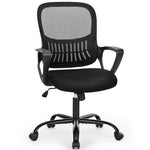 ZUN Ergonomic Office Chair Home Desk Mesh Chair with Fixed Armrest Executive Computer Chair with Soft 91988090