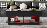 U-Can 41.3''-76.7'' Extendable Coffee Table, Efficient Central Coffee Table with Multiple Storage N724P290061B