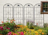 4 Pack Metal Garden Trellis 86.7" x 19.7" Rustproof Trellis for Climbing Plants Outdoor Flower W1586P268039