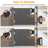 61in Wide Retractable Safety Gate - Adjustable for Doorways, Stairs & Patios - One-Hand Lock/Unlock, 53550805
