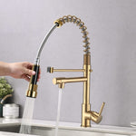 ZUN Commercial Pull Down Kitchen Sink Faucet Single Handle Modern Kitchen Faucets W122552781