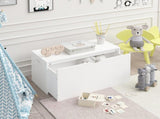 Kids Toy Storage Organizer with Rolling Drawer Modern Wooden Toy Chest with Wheels, Large Pull-Out 36026039