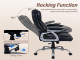 Ergonomic Executive Office Chair with Contoured Backrest, Adjustable Height & Recline for Home 49691928