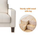 Modern Living Room Furniture Loveseat in Beige Fabric W109741572
