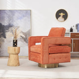 ZUN Swivel Barrel Chair for Living Room,360 Degree Swivel Club Modern Accent Single Sofa Chair, Small W1361134668