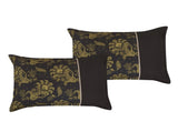 Black & Yellow King Size 7-Piece Comforter Set Dubh Floral Bedding Collection 54659086
