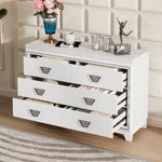 ZUN Elegant Dresser with Metal Handle and Sparkling Shiny Decoration, Storage Cabinet with 6 Drawers for WF531201AAK