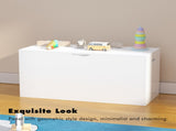 Kids Toy Storage Organizer with Rolling Drawer Modern Wooden Toy Chest with Wheels, Large Pull-Out 36026039