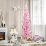 7 foot pink Christmas tree with bracket 01460573