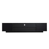 TV Cabinet Wholesale, Black TV Stand with Lights, Modern LED TV Cabinet with Storage Drawers, Living W33140083
