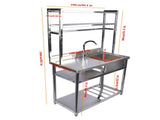 39.4in Stainless Steel Utility Right Sink, Single Bowl Sink for Kitchen, Garage, Right Sink Left 66647877