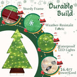 4FT Lighted Christmas Tree Yard Decorations, Pre-lit Holiday Decor with 110 Warm White LED Lights 73238893
