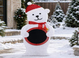 2.5D Polar Bear with Light Ball Christmas Decor 3ft, 54 Warm White LED Animal Dcor, US Plug 5V 6W 39515552