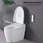 ZUN Smart Toilet Bidet Combo with Self-Cleaning Nozzle, Heated Seat, Night Light, Knob Control, Power W1219P262872