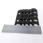 ZUN 10-Tier 50-Pair-of-shoes Adjustable Steel & Plastic Shoe Rack Black & Silver 28726985