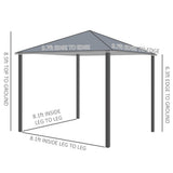 10ft x 10ft Patio Gazebo-Black-AS 36709910