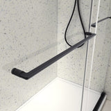 6076 Inch North American Frameless Double Sliding Matte Black Shower Door With Adjustable Soft W2517P280671