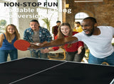 9ft Black Mid-Size Ping Pong Conversion Top Foldable & Portable Table Tennis Table Top for Indoor W1408P390001