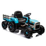 Ride on Tractor with Trailer,24V Battery Powered Electric Tractor Toy, 200w*2motor W1578P193906